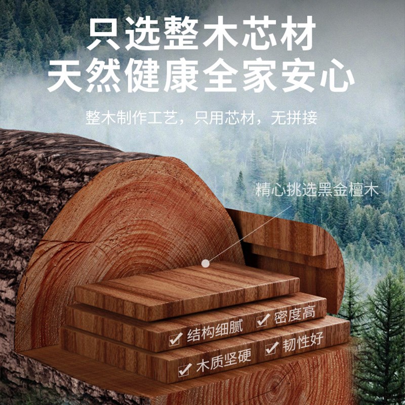 包邮乌檀木菜板抗菌防霉家用双面案板实木砧板切刀板厨房专用砧板