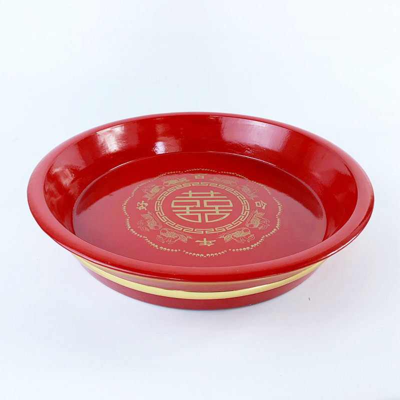 结婚用品 婚庆用品 结婚木盆 老式嫁妆婚庆用品 结婚习俗实木托盆
