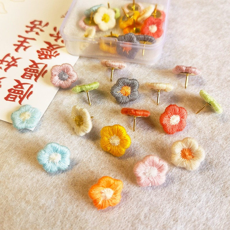 20枚图钉软木板工字钉大头钉x毛毡板照片墙装饰钉子彩色图钉毛毡