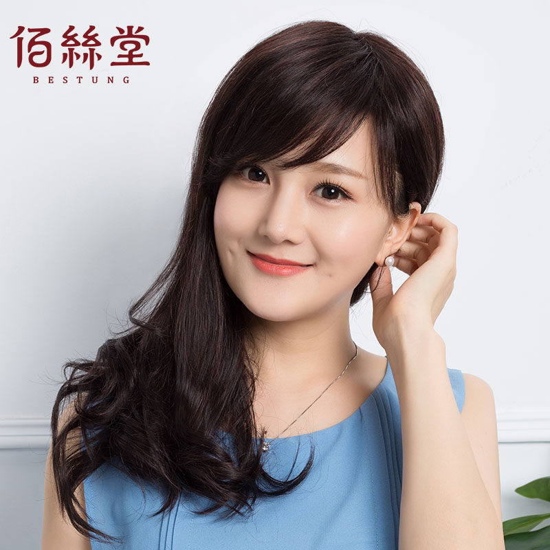 假发女长卷发大波浪女神长发蓬松自然真发头M套圆脸网红长发梨花