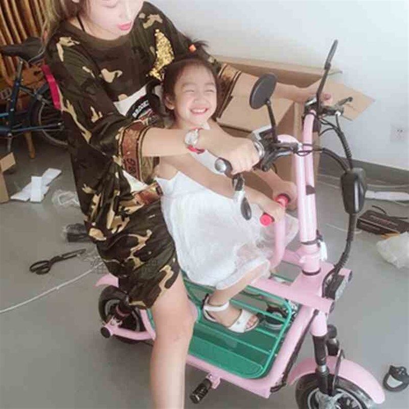 速发折叠电动三四l轮车家用老年成人小H型亲子男女士迷你V代步驾