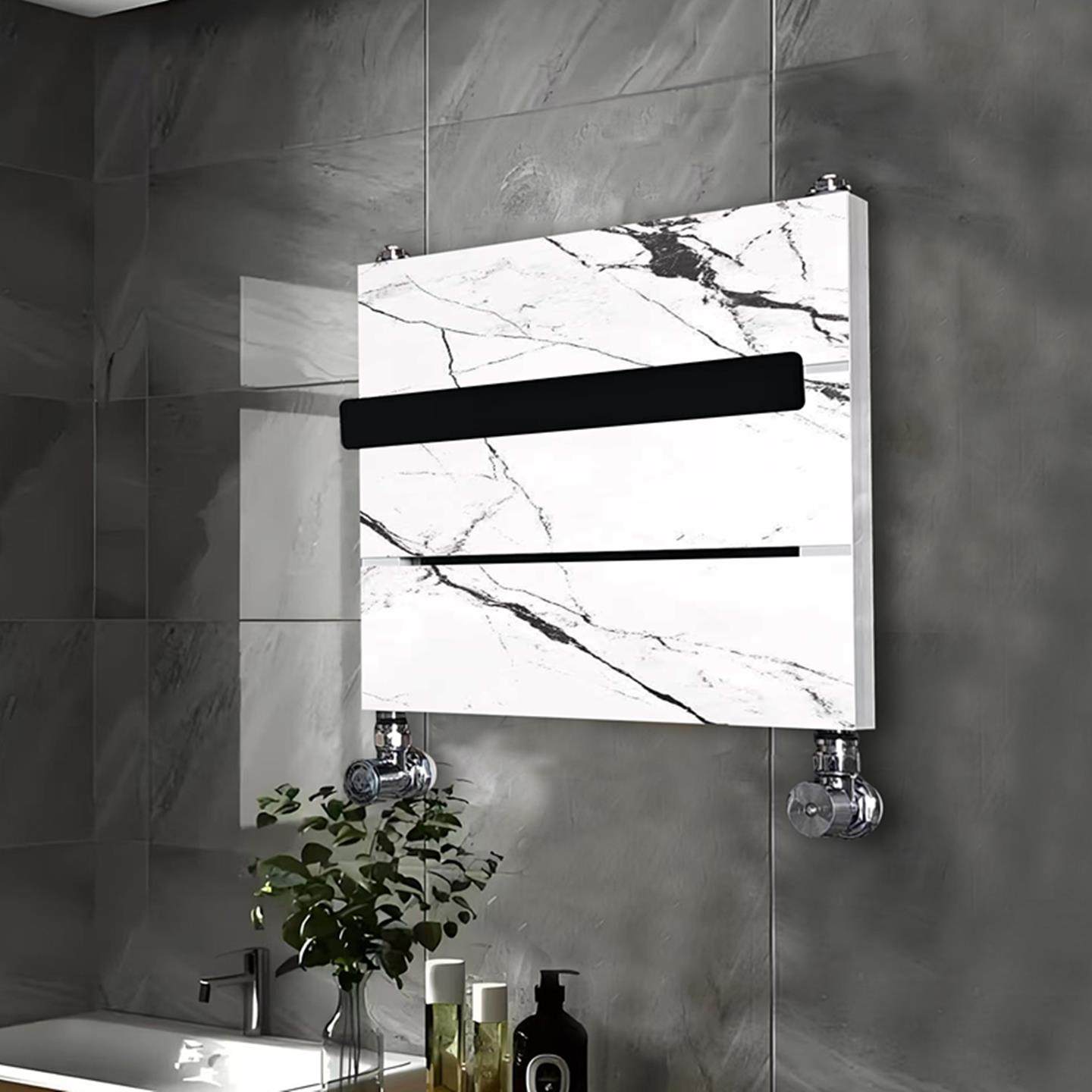 铜铝覆合小竹篓暖气片家用集中供暖壁挂式明装水暖超薄化妆室暖气