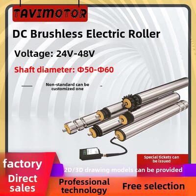 电动滚筒内置电机直流输送带流水线镀锌包胶不锈钢主动力滚筒托辊