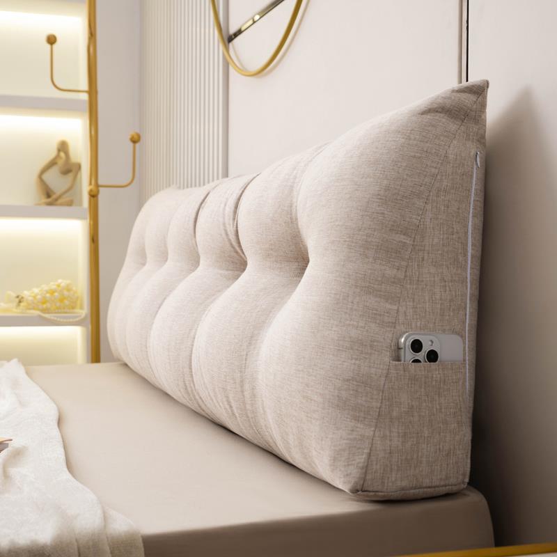 床头靠垫床上三角靠枕大靠背腰靠垫榻榻米软包宿舍卧室简约护腰垫