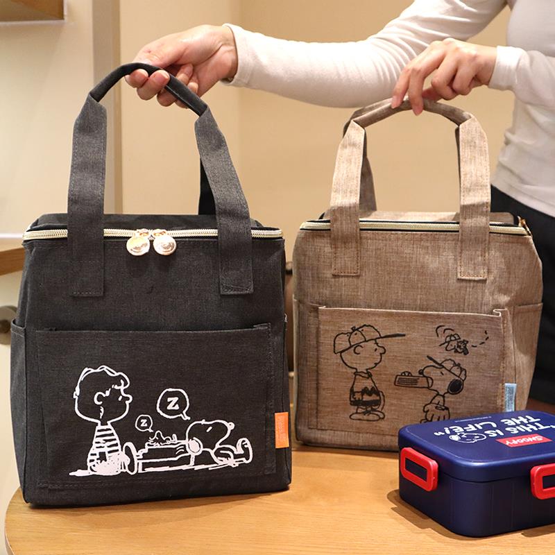 日常杂项史努比大容量加厚铝箔包保温和保温野餐袋学生饭盒化妆品