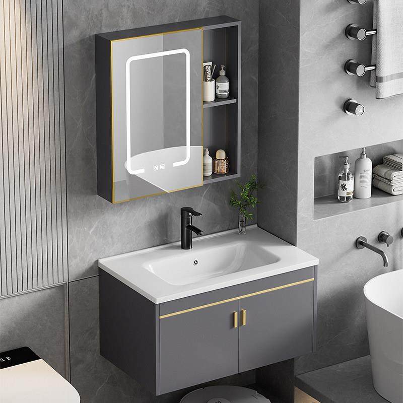 洗手盆柜卫生间陶瓷洗脸盆浴室柜迷你小型阳台一体洗漱台池小户型