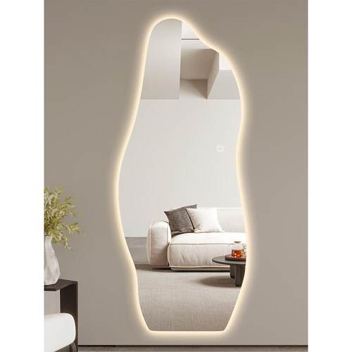 LED智能全身镜化妆云朵镜子穿衣壁挂服装店不规则异形带灯落地镜