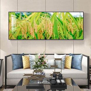 五谷丰登水稻田装饰画麦穗客厅简约墙壁沙发画背景墙丰收挂画推荐