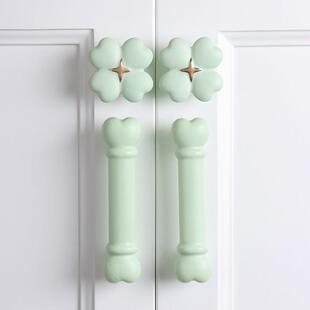 绿色儿童房专用拉手定制家俱衣柜门整体橱柜子床头柜抽屉卡通陶瓷