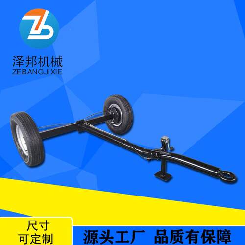 两轮载重带刹车牵引车发电机组移动拖车桥水泵拖车后桥厂家定制