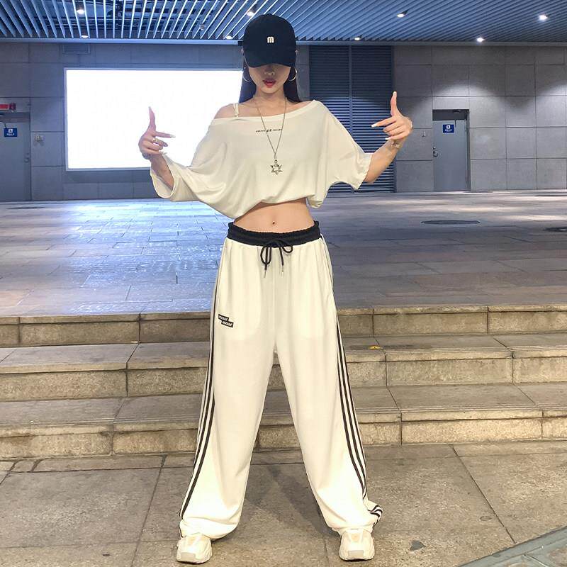 街舞潮牌运动套装女夏季