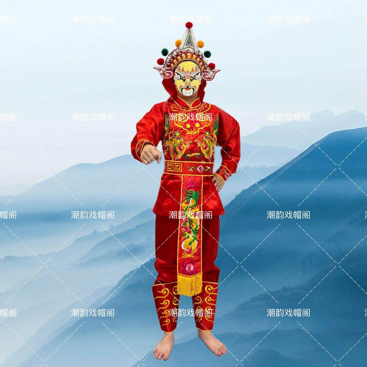 英歌舞服装双龙武装成人