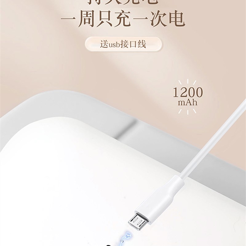 led化妆镜带灯折叠梳妆台智能高清网红便携随身Oins风宿舍桌面镜