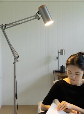 若奈 中古经典！Denmark丹麦摇臂金属银灰可调节落地灯饭厅书房