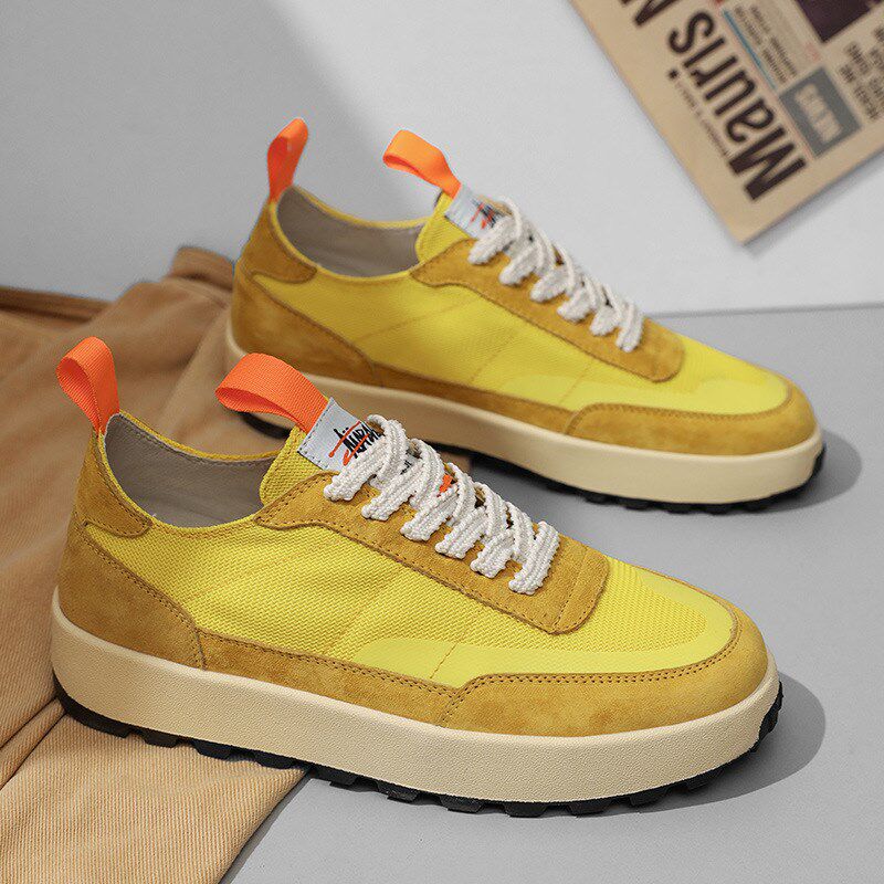 2024夏季男鞋透气运动休闲板鞋帆布鞋厚底增高布鞋子小众简约百搭