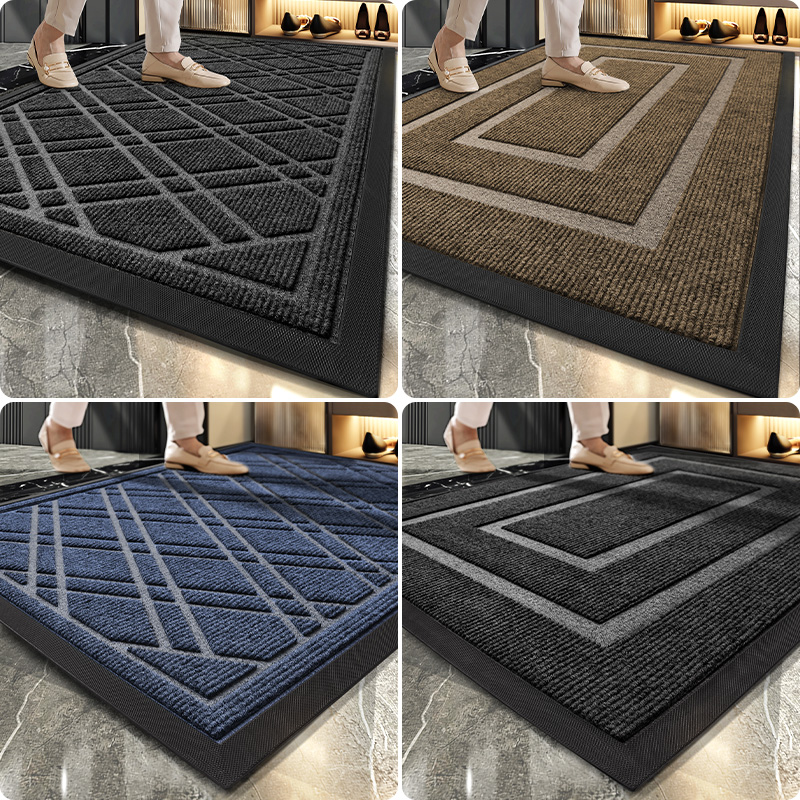 入户门口地垫豪宅酒店门外地毯高级家用耐脏防滑门垫玄关进门脚垫