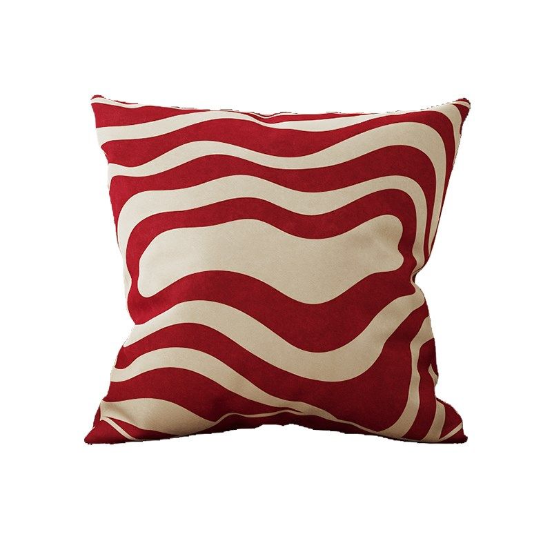 红色喜庆新年方形抱枕春节沙发客厅靠枕抱枕套45x45卧室飘窗靠垫