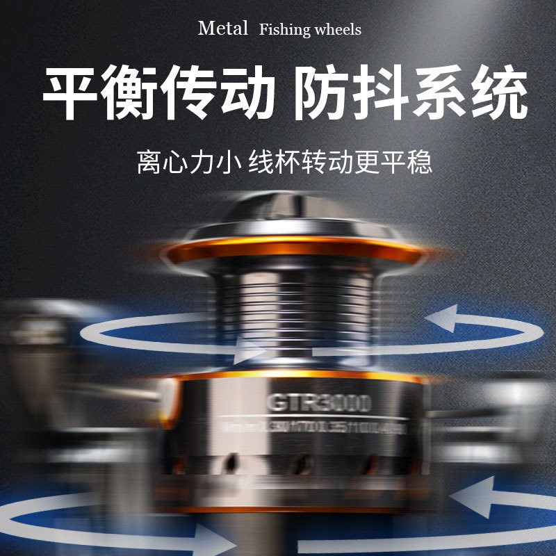 鹰梦深杯斜口鱼轮路亚渔轮全金属线杯纺车轮海竿抛竿轮路滑鱼线轮