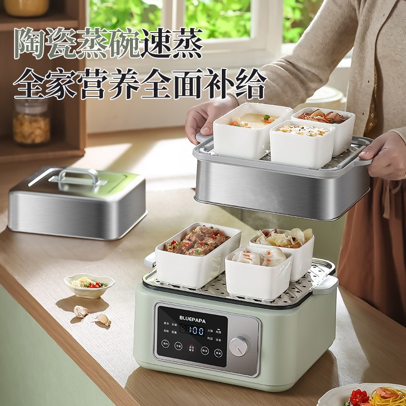 家用蒸炖锅电炖锅电蒸锅多功能隔水炖盅全自动蒸汽锅蒸煮炖一体锅