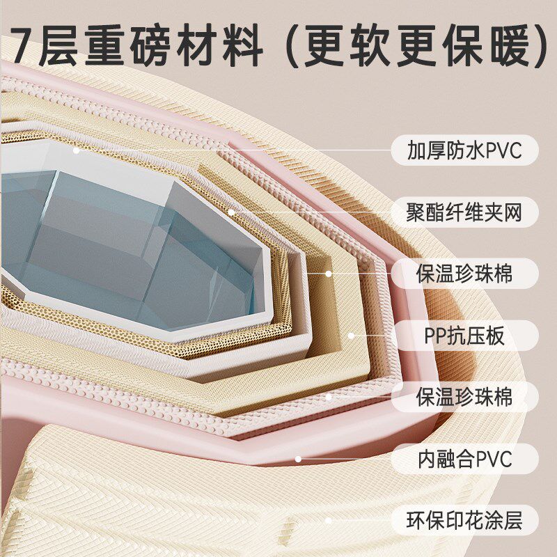 婴儿游泳桶家用宝宝洗澡泡澡桶可折叠新生儿童大号浴桶小孩游泳池