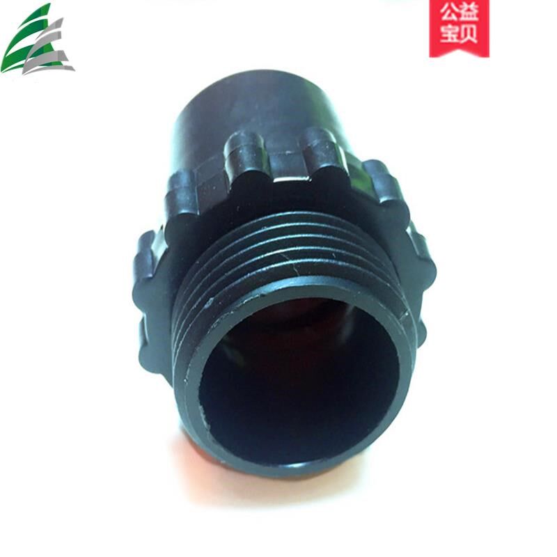 包塑金属软管接头蛇皮管穿线管直通塑料黑接头快速直插式尼龙接头