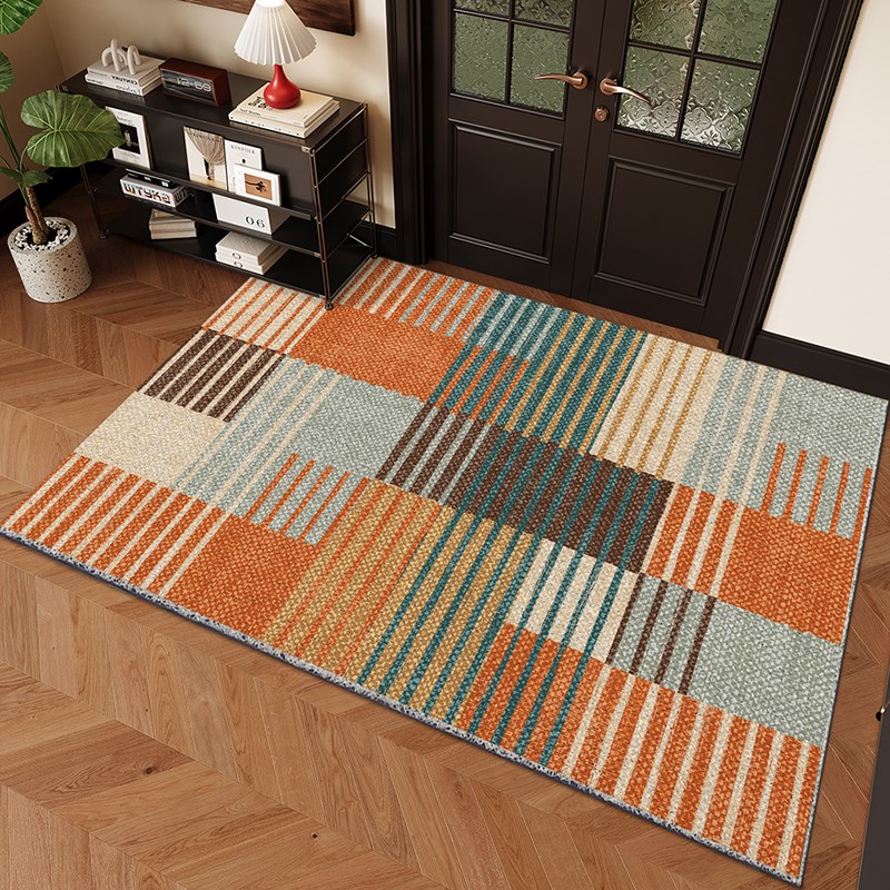 丝圈入户门地垫美式进门玄关地毯门垫耐脏可裁剪家用门口门外脚垫