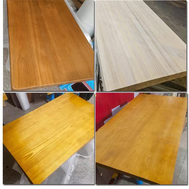 实木板定制松木榆木白蜡木桌面板茶桌办公桌吧台板台面隔板一字板