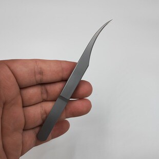 假睫毛镊子 tweezers嫁接睫毛海豚镊弯头高精密 鑷子美睫师单根