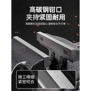 重型台虎钳工业级台钳工作台多功能平口钳夹具精密虎钳钳工虎钳台