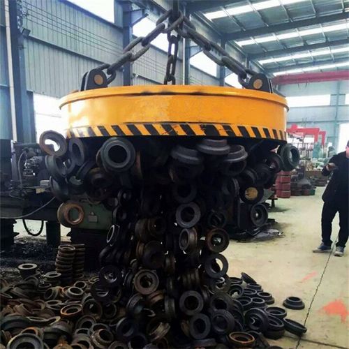 现货电磁吸盘 装卸废钢叉车行车天车专用强磁圆形起重电磁铁