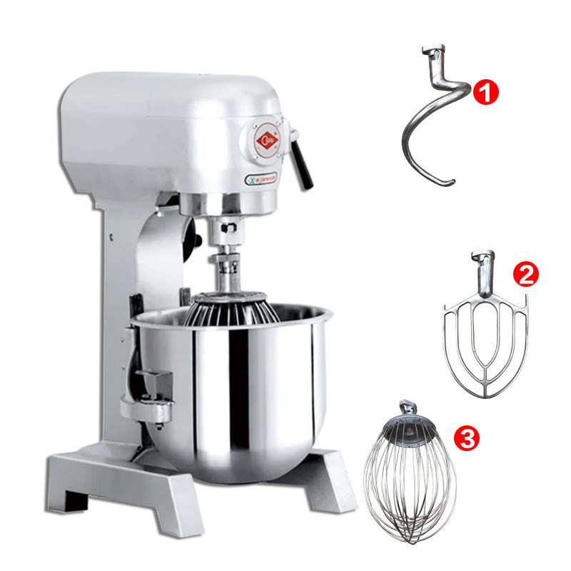 红菱三功能商用B-20B搅拌机和面机20L打蛋机多功能厨师机奶油打发