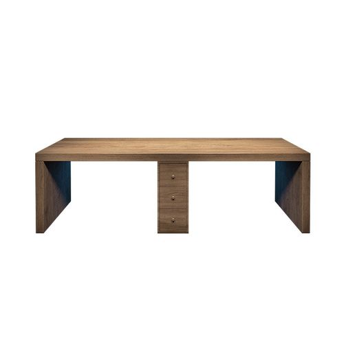 简约书房台式电脑桌实木双人书桌家用写字台长条工作台长方形桌子