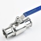304 卡盘50.5 球阀直通卡箍球阀快装 102 316L不锈钢卫生级快装