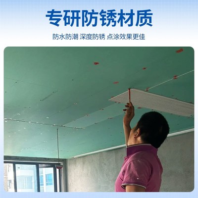 石膏板钉眼防锈漆天花吊顶自攻螺丝防腐金属漆桶装水性油漆不生锈