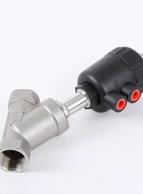 304不锈钢气动角座阀DN15 20 25 32 40 50 65 80 90 100 125 150