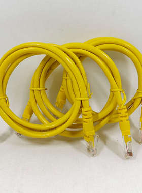 成品网线包邮电信路由原配机制跳线路由器黄色超五类1米2米3米5米