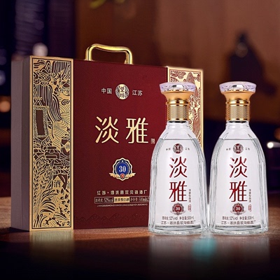 望坊淡雅30浓香型52度500ml*2瓶整箱礼盒装商务送礼口粮酒