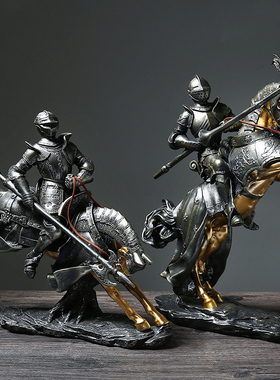 欧式复古骑士摆设客厅酒吧装饰品创意礼物罗马铠甲勇士.摆件工艺