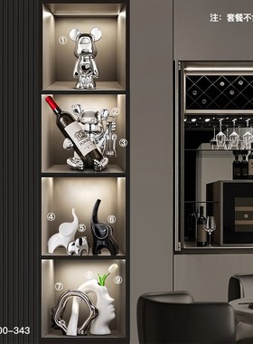 高端大气大象摆h件轻奢高档客厅电视餐边酒柜高级感玄关家居装饰