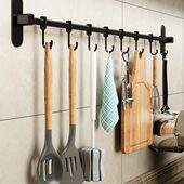 厨房挂钩免打孔壁挂式 置物架 墙壁强力粘胶粘钩厨具用品挂架排钩式