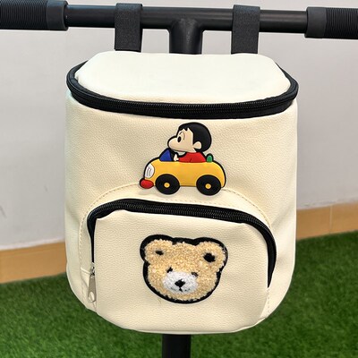 电动车前置挂包新款大容量可爱卡通D遛娃车收纳包防水自行车置物