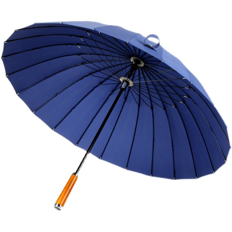 德国复古绅士木柄雨伞男女商务24骨加固防风防暴雨直柄长柄伞单人