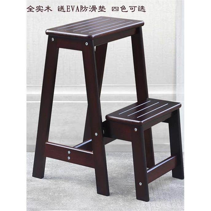 正品实木折叠梯凳 两用梯椅家用梯 小木梯登高凳阶梯凳 室内梯子