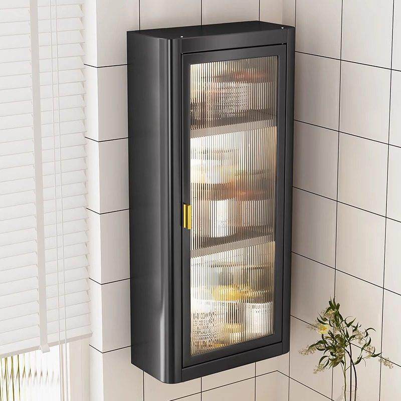 小户型洗漱台转角置物柜壁挂式一体浴室收纳层架侧化妆室防水免打