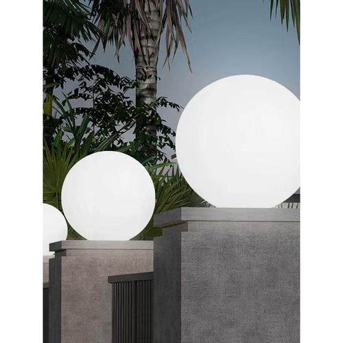 户外太阳能月球柱头灯防水庭院大门柱别墅花园围墙立柱圆球柱子灯