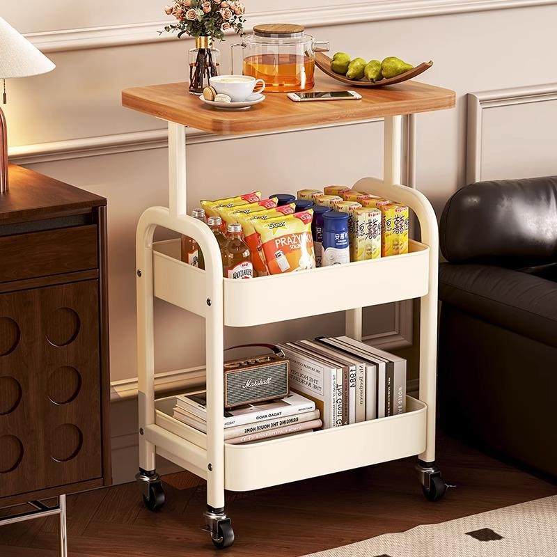 中古置物架茶几小推车沙发边几客厅边桌卧室床头柜零食收纳层架多