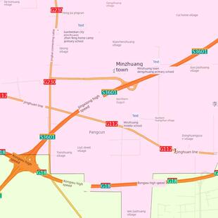 高碑店市地图1.15m保定市折叠家用高清办公室书房新款包邮墙贴