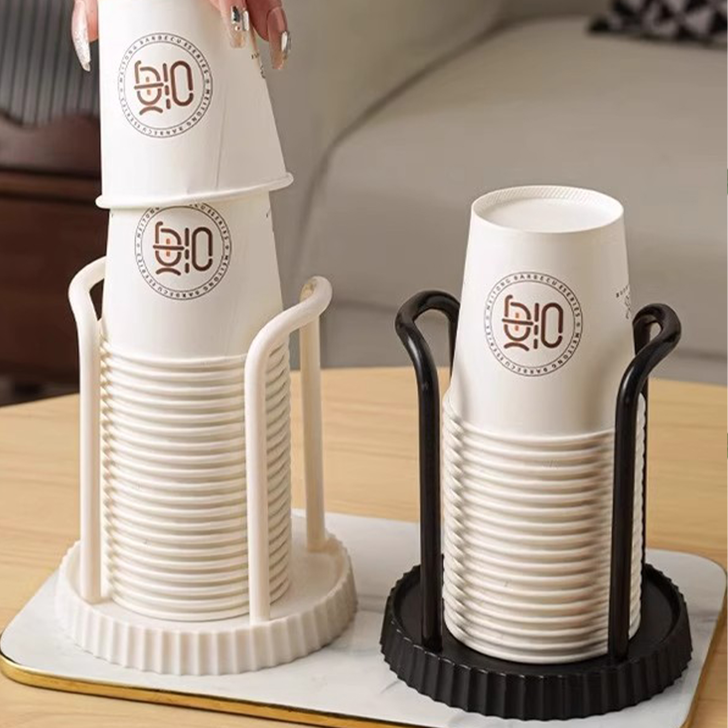 桌面纸杯收纳架奶茶店咖啡店