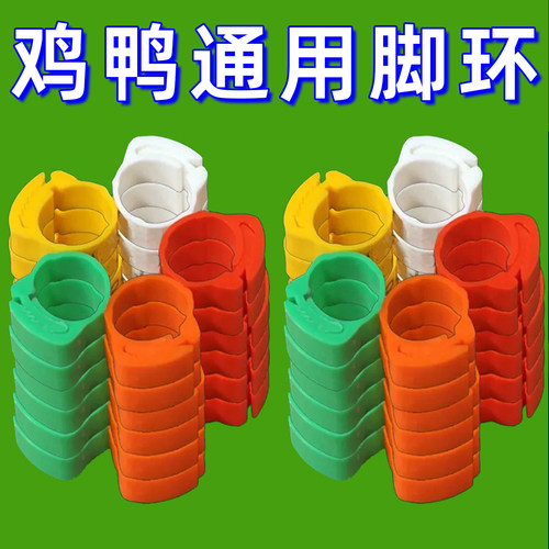 鸡脚脚环记号识别防走失脚卡扣自动扣芦鸡鸭丁鸡鸡用扣环鸭子标记