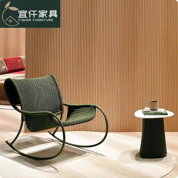 休闲阳台藤椅子户外露台花园藤编椅设计师样板间阳光房摇椅,商业/办公家具,商用藤编家具,淘宝优惠券,粉丝福利购,淘宝优惠卷